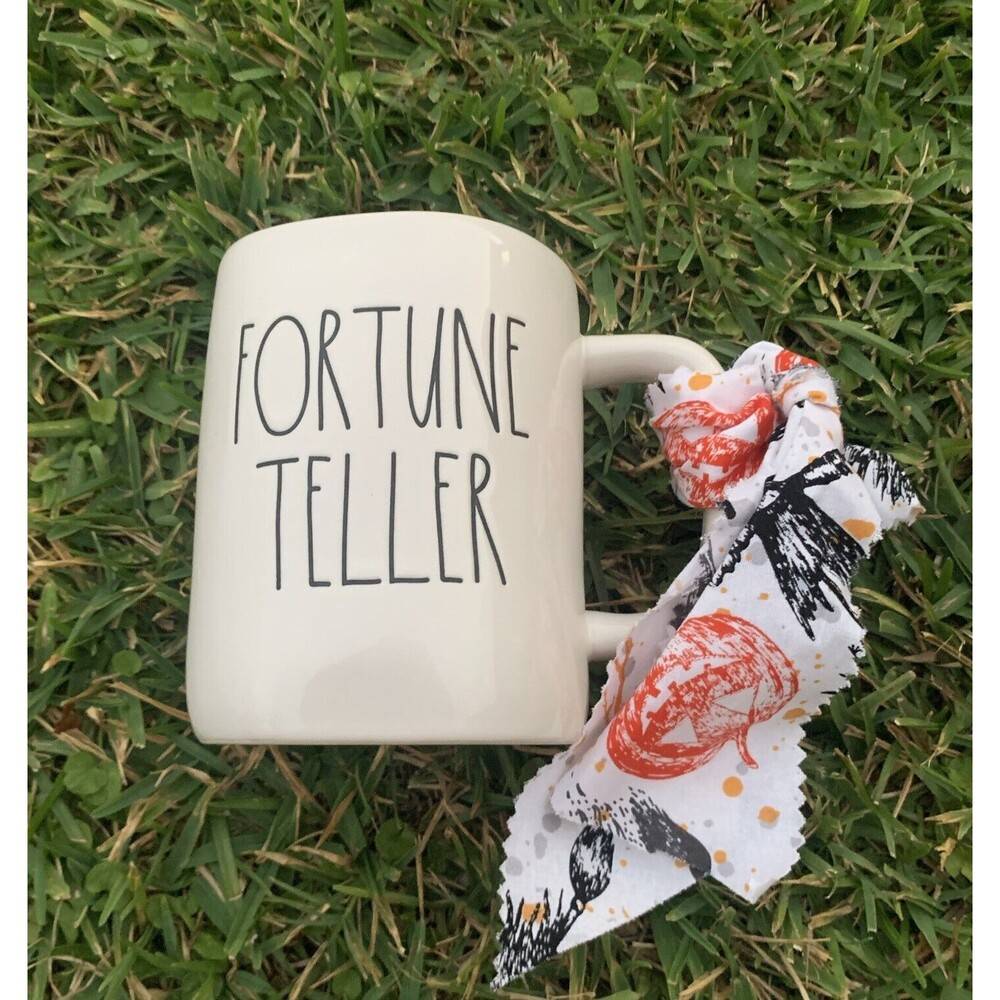 Rae Dunn by Magenta FORTUNE TELLER Purple Inside Artisan Coffee Mug Cup